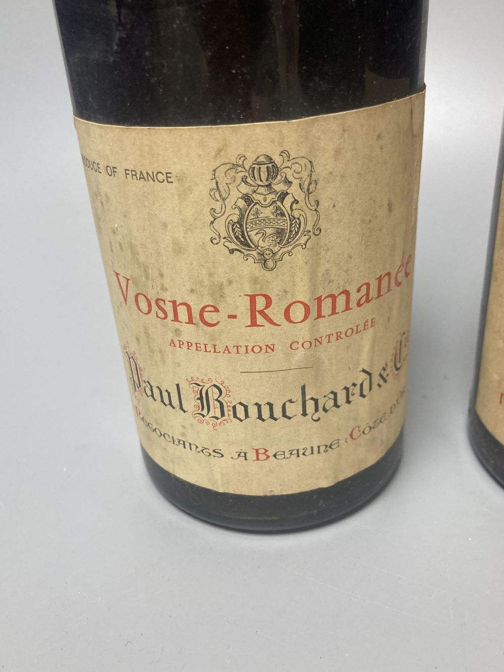 Two bottles of Vosne-Romaneé 1961